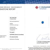 4.33 Ct. Purplish Blue Sapphire from Ceylon (Sri Lanka) Scan Report