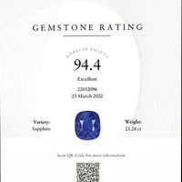 23.24 Ct. Blue Sapphire from Ceylon (Sri Lanka) Scan Report