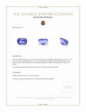 2.93 Ct. Blue Sapphire from Ceylon (Sri Lanka) Appraisal