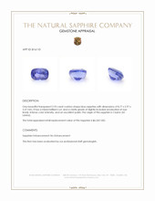 2.93 Ct. Blue Sapphire from Ceylon (Sri Lanka) Appraisal