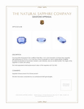 3.65 Ct. Blue Sapphire from Ceylon (Sri Lanka) Appraisal