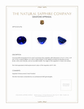 0.53 Ct. Blue Sapphire from Ceylon (Sri Lanka) Appraisal