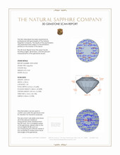 0.60 Ct. Blue Sapphire from Ceylon (Sri Lanka) 3 D Scan Report
