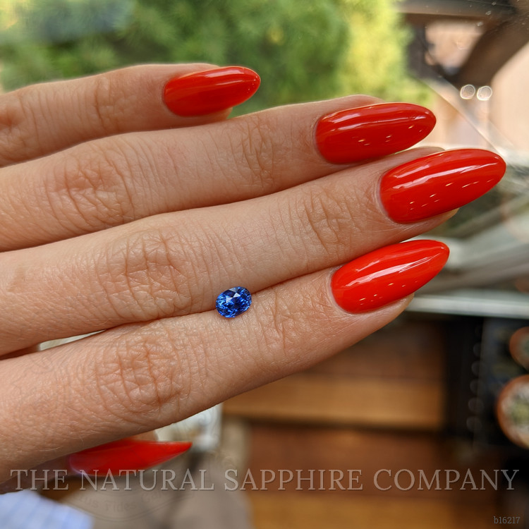 0.78 Ct. Blue Sapphire from Ceylon (Sri Lanka)