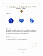 0.67 Ct. Blue Sapphire from Ceylon (Sri Lanka) Appraisal
