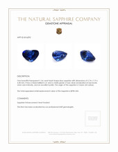 1.56 Ct. Sapphire from Ceylon (Sri Lanka) Appraisal