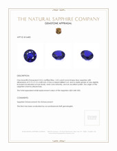 3.52 Ct. Blue Sapphire from Burma (Myanmar) Appraisal