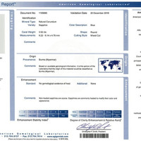 3.52 Ct. Blue Sapphire from Burma (Myanmar) Scan Report
