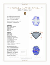 0.72 Ct. Sapphire from Ceylon (Sri Lanka) 3 D Scan Report