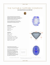 0.72 Ct. Blue Sapphire from Ceylon (Sri Lanka) 3 D Scan Report