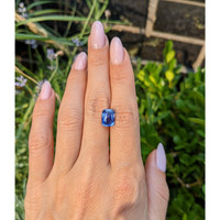 4.12 Ct. Blue Sapphire from Ceylon (Sri Lanka) Life Style