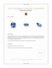 4.21 Ct. Blue Sapphire from Ceylon (Sri Lanka) Appraisal