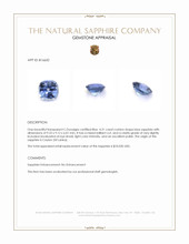 4.21 Ct. Blue Sapphire from Ceylon (Sri Lanka) Appraisal
