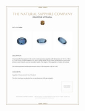 3.40 Ct. Blue Sapphire from Ceylon (Sri Lanka) Appraisal