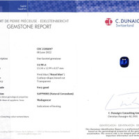 14.98 Ct. Sapphire from Madagascar Scan Report