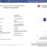 10.09 Ct. Blue Sapphire from Ceylon (Sri Lanka) Scan Report