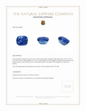 4.53 Ct. Blue Sapphire from Ceylon (Sri Lanka) Appraisal