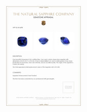 3.64 Ct. Blue Sapphire from Ceylon (Sri Lanka) Appraisal