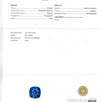 4.51 Ct. Blue Sapphire from Ceylon (Sri Lanka) Scan Report