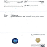 6.51 Ct. Blue Sapphire from Ceylon (Sri Lanka) Scan Report