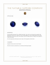 3.06 Ct. Blue Sapphire from Ceylon (Sri Lanka) Appraisal