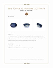 4.00 Ct. Blue Sapphire from Ceylon (Sri Lanka) Appraisal