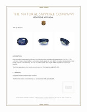 4.00 Ct. Blue Sapphire from Ceylon (Sri Lanka) Appraisal