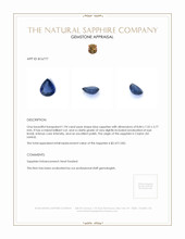 1.94 Ct. Blue Sapphire from Ceylon (Sri Lanka) Appraisal
