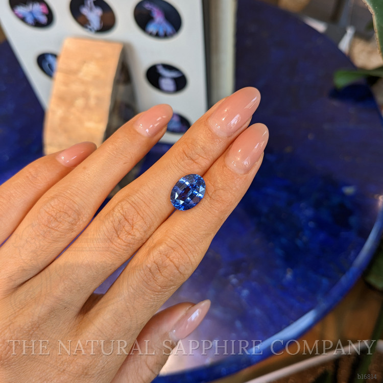 6.14 Ct. Blue Sapphire from Ceylon (Sri Lanka)