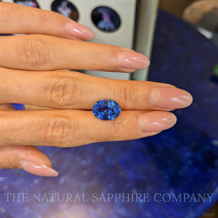 6.14 Ct. Blue Sapphire from Ceylon (Sri Lanka)