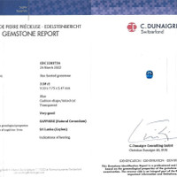 3.50 Ct. Blue Sapphire from Ceylon (Sri Lanka) Scan Report