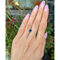 1.29 Ct. Greenish Blue Sapphire from Ceylon (Sri Lanka) Life Style