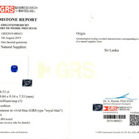 6.31 Ct. Blue Sapphire from Ceylon (Sri Lanka) Scan Report