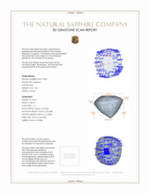 1.29 Ct. Blue Sapphire from Ceylon (Sri Lanka) 3 D Scan Report
