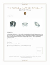 1.19 Ct. Greenish Blue Sapphire from Ceylon (Sri Lanka) Appraisal