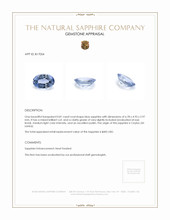 0.81 Ct. Sapphire from Ceylon (Sri Lanka) Appraisal