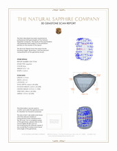 1.24 Ct. Blue Sapphire from Ceylon (Sri Lanka) 3 D Scan Report