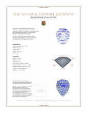 0.48 Ct. Blue Sapphire from Ceylon (Sri Lanka) 3 D Scan Report