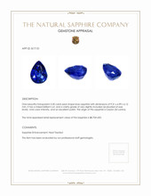 3.20 Ct. Blue Sapphire from Ceylon (Sri Lanka) Appraisal