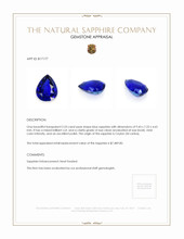 2.53 Ct. Blue Sapphire from Ceylon (Sri Lanka) Appraisal