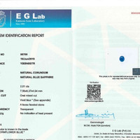 2.01 Ct. Blue Sapphire from Ceylon (Sri Lanka) Scan Report