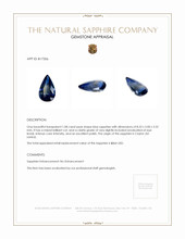 1.08 Ct. Sapphire from Ceylon (Sri Lanka) Appraisal