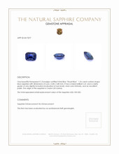 1.26 Ct. Blue Sapphire from Ceylon (Sri Lanka) Appraisal