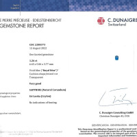 1.26 Ct. Blue Sapphire from Ceylon (Sri Lanka) Scan Report