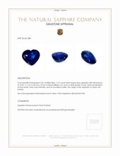 5.73 Ct. Blue Sapphire from Ceylon (Sri Lanka) Appraisal