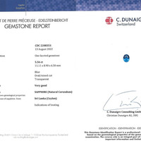 5.56 Ct. Blue Sapphire from Ceylon (Sri Lanka) Scan Report