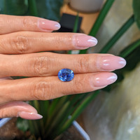 5.56 Ct. Blue Sapphire from Ceylon (Sri Lanka) Life Style