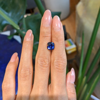 4.03 Ct. Blue Sapphire from Madagascar Life Style