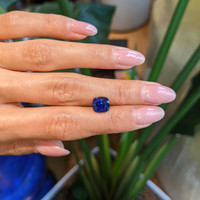4.03 Ct. Blue Sapphire from Madagascar Life Style