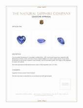 3.08 Ct. Blue Sapphire from Ceylon (Sri Lanka) Appraisal